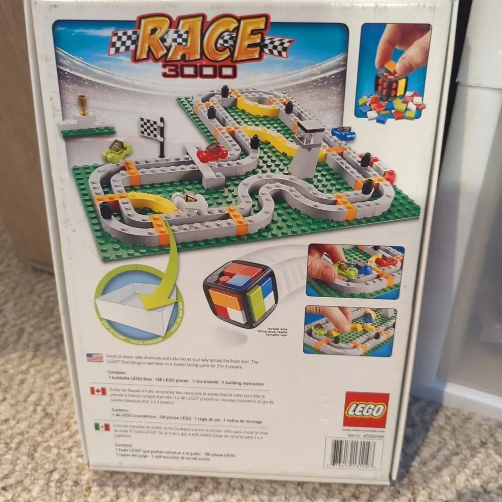 LEGO Race 3000  Car Racing Board Game #3839 2009 Complete Box Manual
